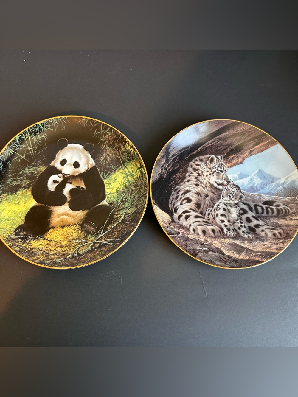 W.S. George Fine China 1988/1989 Collector Plates by Will Nelson - Set of 2
